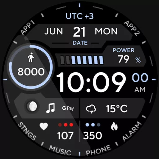 Tact One: Wear Os Watch Face  Apps No Google Play